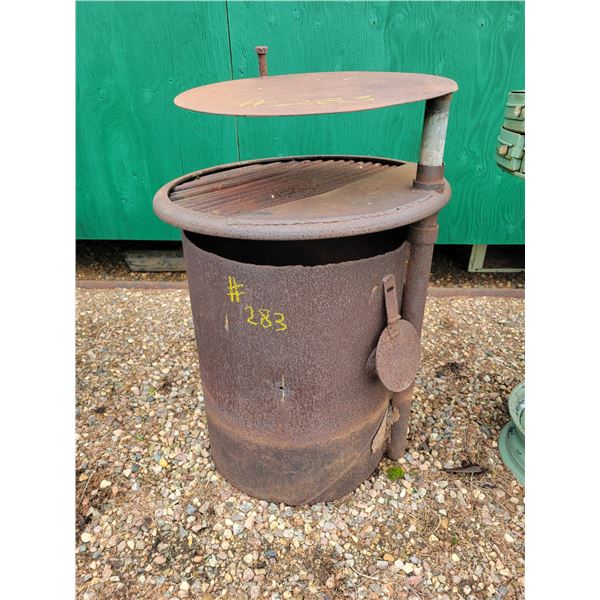 Solid steel BBQ c/w steel grate