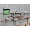 Image 3 : Wood box c/w qty of various bolts, fittings, Contents only, metal stand stays with the building