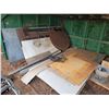 Image 1 : Qty of various wood & metal, wood round table & booster clamps