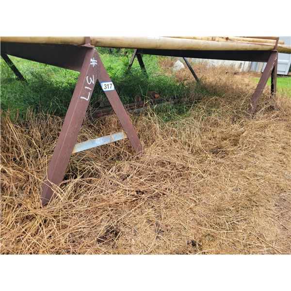 2- Metal stands, approx. 10 ft. x 3 ft.
