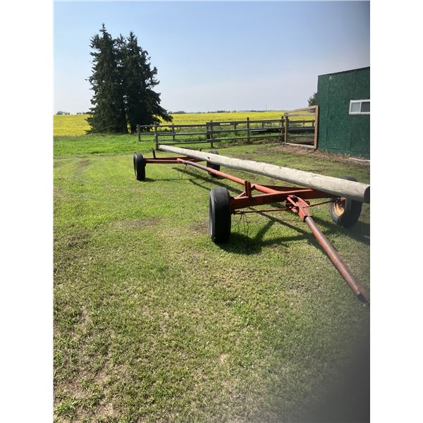 Bale wagon c/w approx. 30 ft. telephone pole