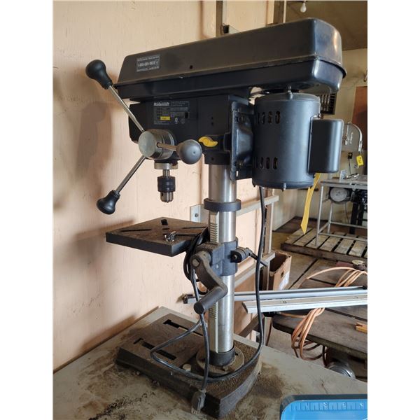 MasterCraft drill press on 3 ft. x 5 ft. rolling table