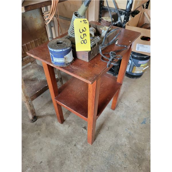Soldering iron c/w wood table