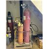 Image 1 : Oxy-Acetylene tanks & stand, cutting torch & selection of tips