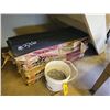Image 1 : 6 1/2- Bundles of black shingles c/w 1/2 bucket of staples