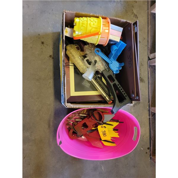 Picture frames, soft air pellet guns & vintage lawn darts