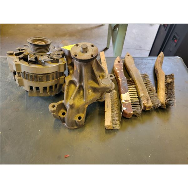 350 Chevy water pump & 350 new alternator