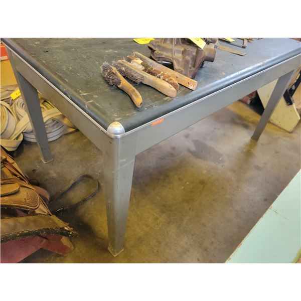 Wooden table, approx. 60 in. x 33 in. x 31 in. H