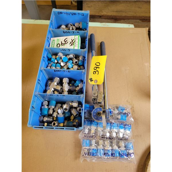 Swedge lock, variety of fittings c/w tube bender, all sledge locks