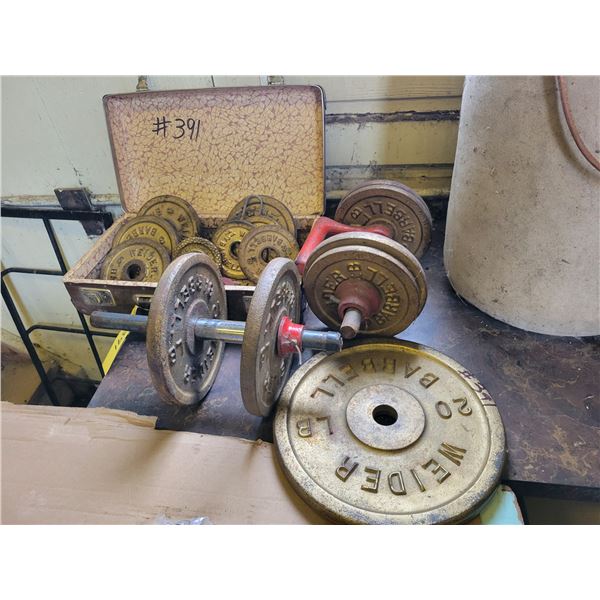 Set of weights, various sizes