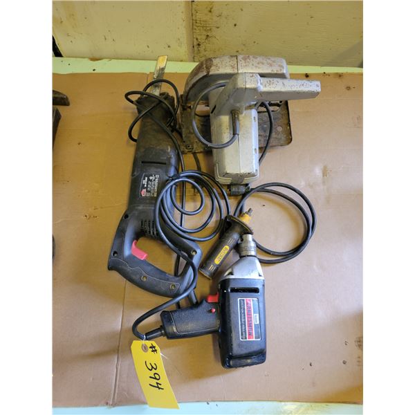 Drill, Circular saw & sawzall, working