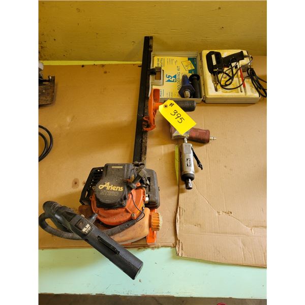 Gas hedge trimmer, soldering iron & air dye grinder