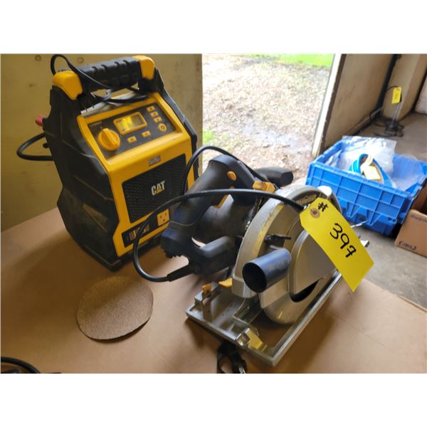 Mastercraft circular saw & CAT air comp. power booster