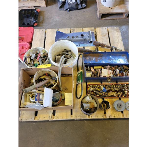 Qty of pipefitting, copper, etc. on pallet