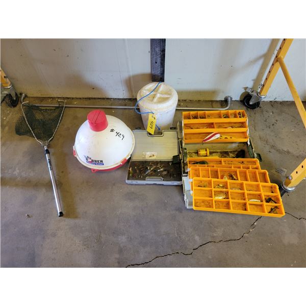 Variety of fishing tackle