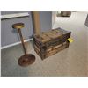 Image 1 : Antique Trunk & metal stand