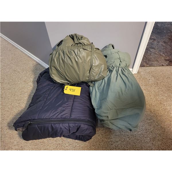 2- Sleeping bags c/w blow-up mattress (queen)
