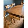 Image 3 : Solid maple kitchen table, approx. 39 in. x 58 in. c/w 6- chairs & 2- 10 in. leaves