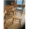Image 5 : Solid maple kitchen table, approx. 39 in. x 58 in. c/w 6- chairs & 2- 10 in. leaves