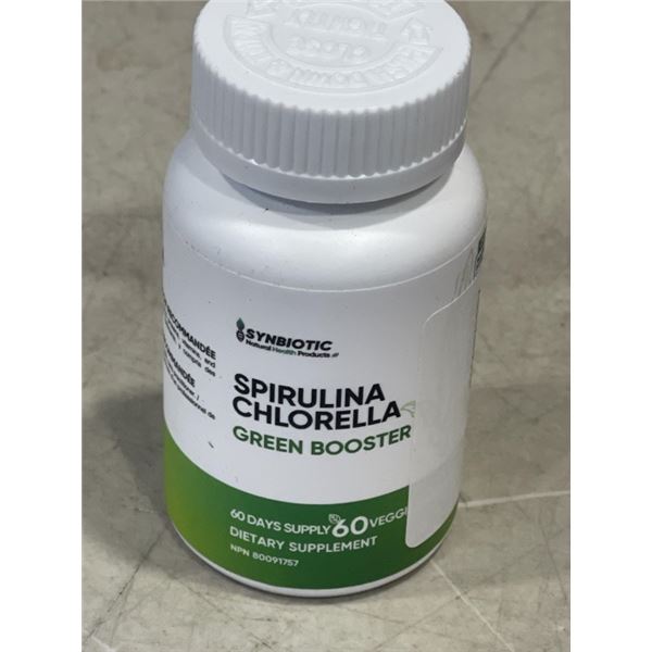 8 NEW SPIRULINA CHLORELLA GREEN BOOSTER DIETARY SUPPLEMENT VEGGIE CAPSULES, 60 PER CONTAINER, EXP 11