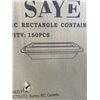 Image 3 : SAYE PLASTIC RECTANGLE FOOD CONTAINERS. 16 0Z. 150 PCS