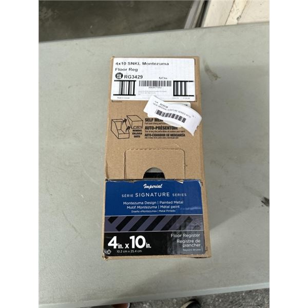 NEW IMPERIAL SIGNATURE SERIES 4X10 INCH FLOOR REGISTER