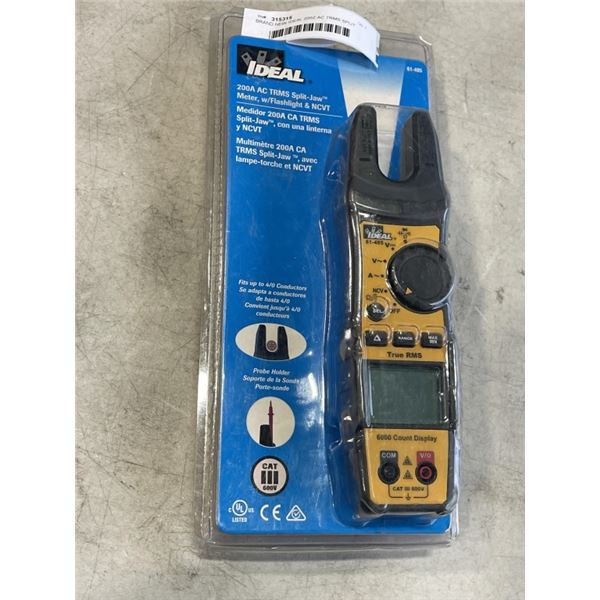 BRAND NEW IDEAL 200Z AC TRMS SPLIT JAW METER