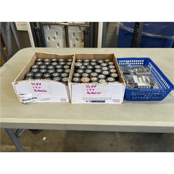 70 D BATTERIES AND TRAY OF 9V BATTERIES