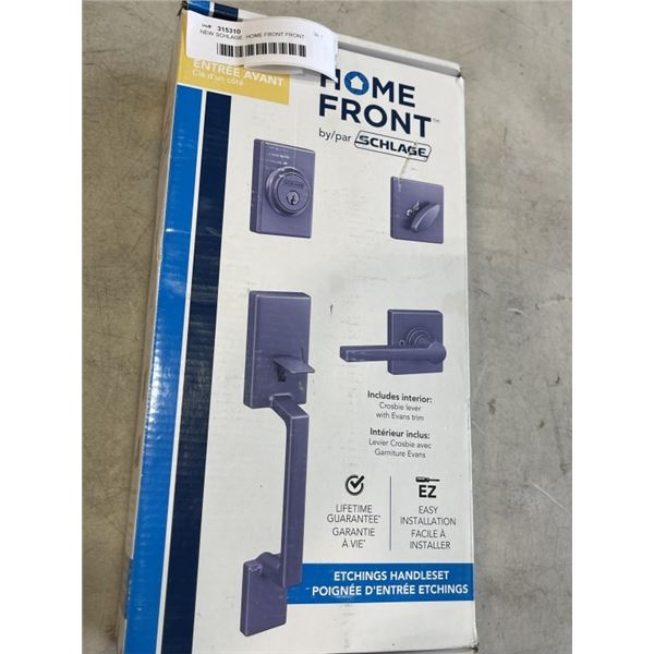NEW SCHLAGE  HOME FRONT FRONT ENTRY HANDLE SET