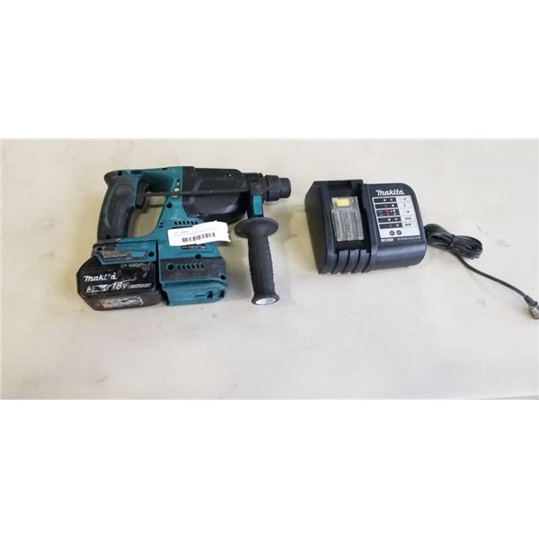 MAKITA 18V CONCRETE DRILL W/ BATTERY AND CHARGER