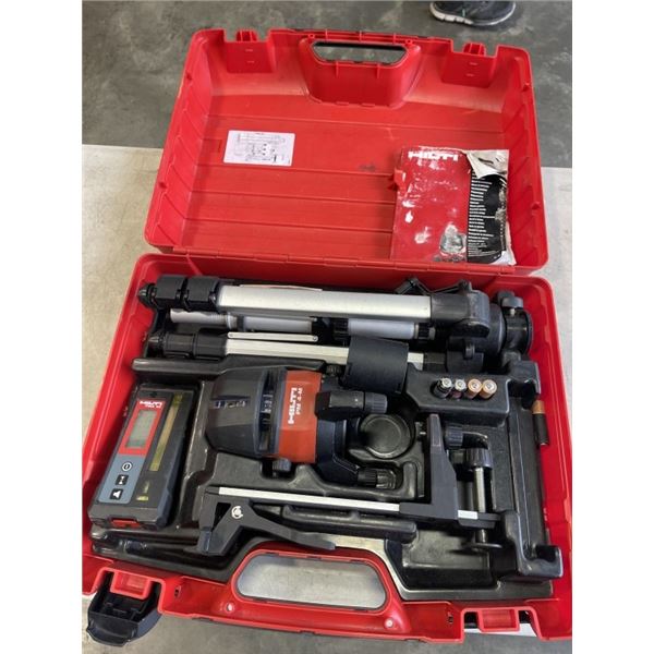 HILTI LASER LEVEL W/ TRIPOD IN CASE - WORKING