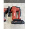 Image 2 : HILTI DRILL, HILT JIG SAW, AND HILTI GRINDER - ALL WORKING, ONE BATTERY FOR ALL