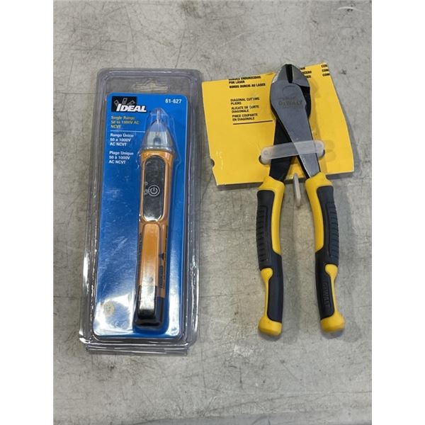 NEW IDEAL SINGLE RANGE 50-1000V AV NCVT AND NEW DEWALT PLIERS
