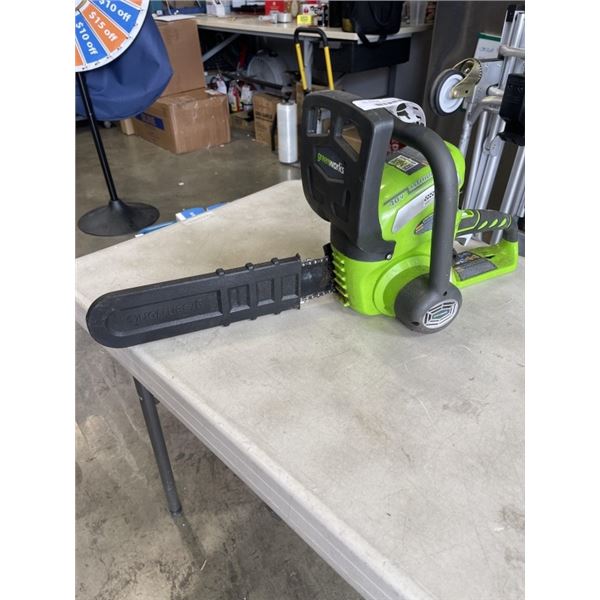 GREENWORKS MINI CHAIN SAW - NO BATTERY