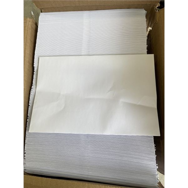 NEW BOX OF 500 ENVELOPES 6" X 9" 24 # WHITE WOVE