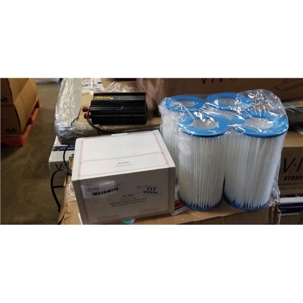 POOL FILTERS, 300 INVERTER,AND NEW UNICORN JEWELLERY BOX