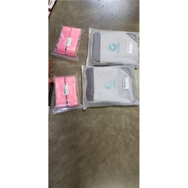 2 NEW GOEX COMPRESSION PACKING CUBES MESH ORGANIZERS AND 2 PACKS OF BLUECOSTO LUGGAGE STRAPS