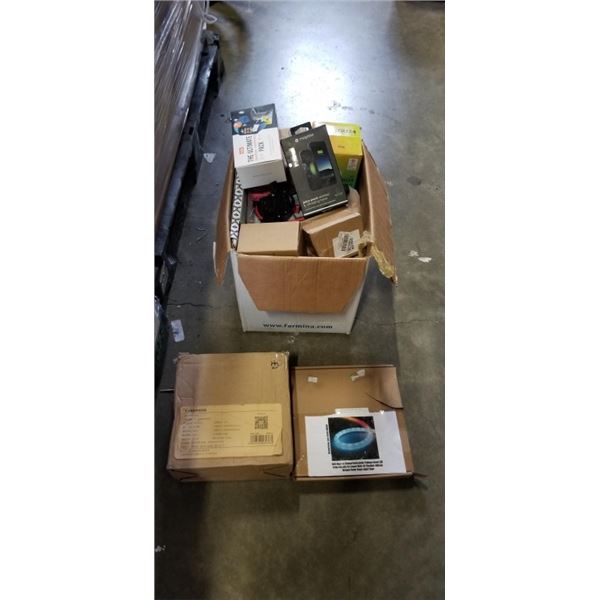 ASSORTED HOME AND ELECTRONICS, SMALL COFFEE MAKER, LIGHTING ETC