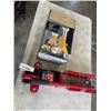 Image 1 : 2 JACK STANDS AND BIG RD 2 TON TROLLEY JACK WITH HANDLE