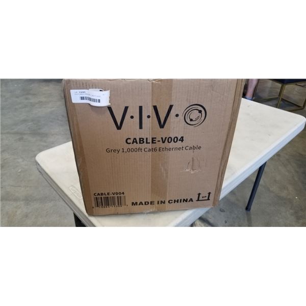 VIVO CABLE-V004 GREY 1,000 FT CAT6 ETHERNET CABLE