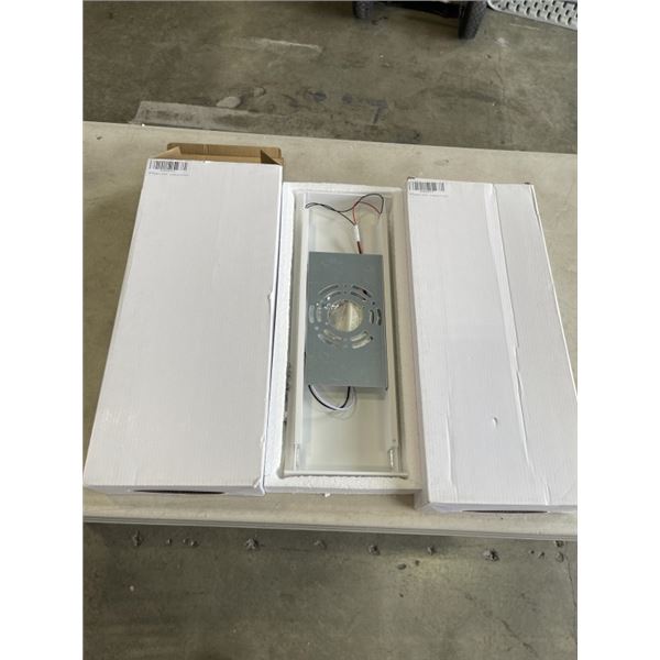 2 WHITE METAL WALL SCONCE LIGHTS