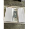 Image 1 : 2 WHITE METAL WALL SCONCE LIGHTS
