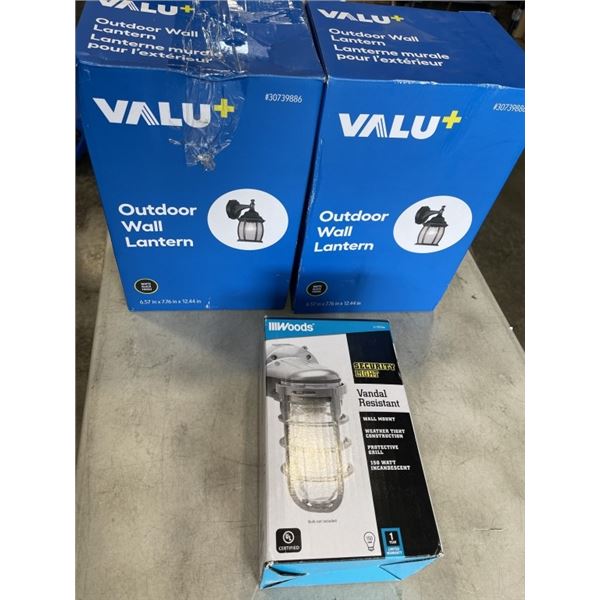 2 VALU PLUS LANTERS AND WLAL MOUNT SECURITY LIGHT