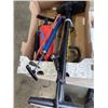 Image 3 : WOOD BUNING TOOLS, GLUE GUN AND STICKS, ETC, AND BOX OF BIKE PUMPS
