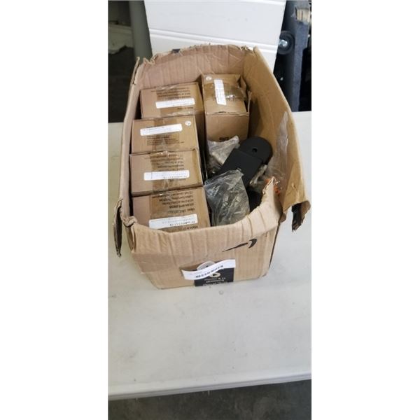 CASE OF NEW AMAZON HARDWARE KITS, MAINLY FOR LIOGHT BARS, HINGES ETC