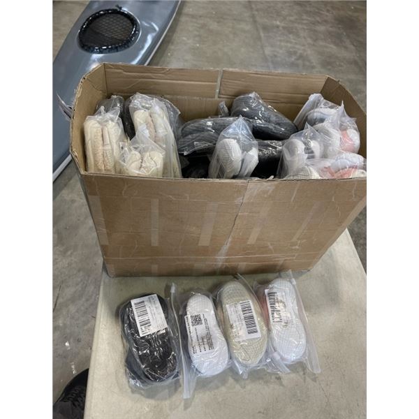 BOX OF NEW CHILDREN'S VELCRO STRAP FUZZY SHOES ASSORTED SIZES