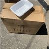 Image 1 : CASE OF NEW THEO RE38 CONTAINERS WITH LIDS 150 SETS