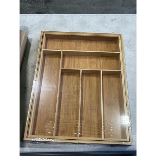 2 BAMBOO DRAWER ORGANIZERS