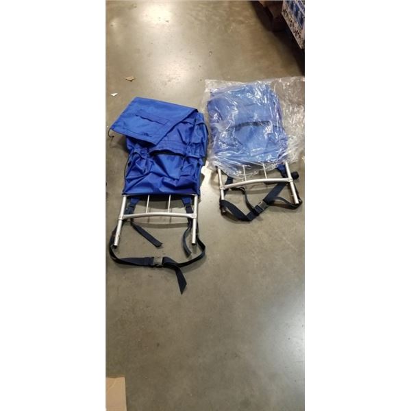 2 ALUMINUM FRAMED HIKING BACK PACKS