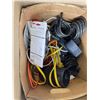 Image 1 : ASSORTED EXTENSION CORDS, BIKE LOCKS, NOMA TIMER ETC